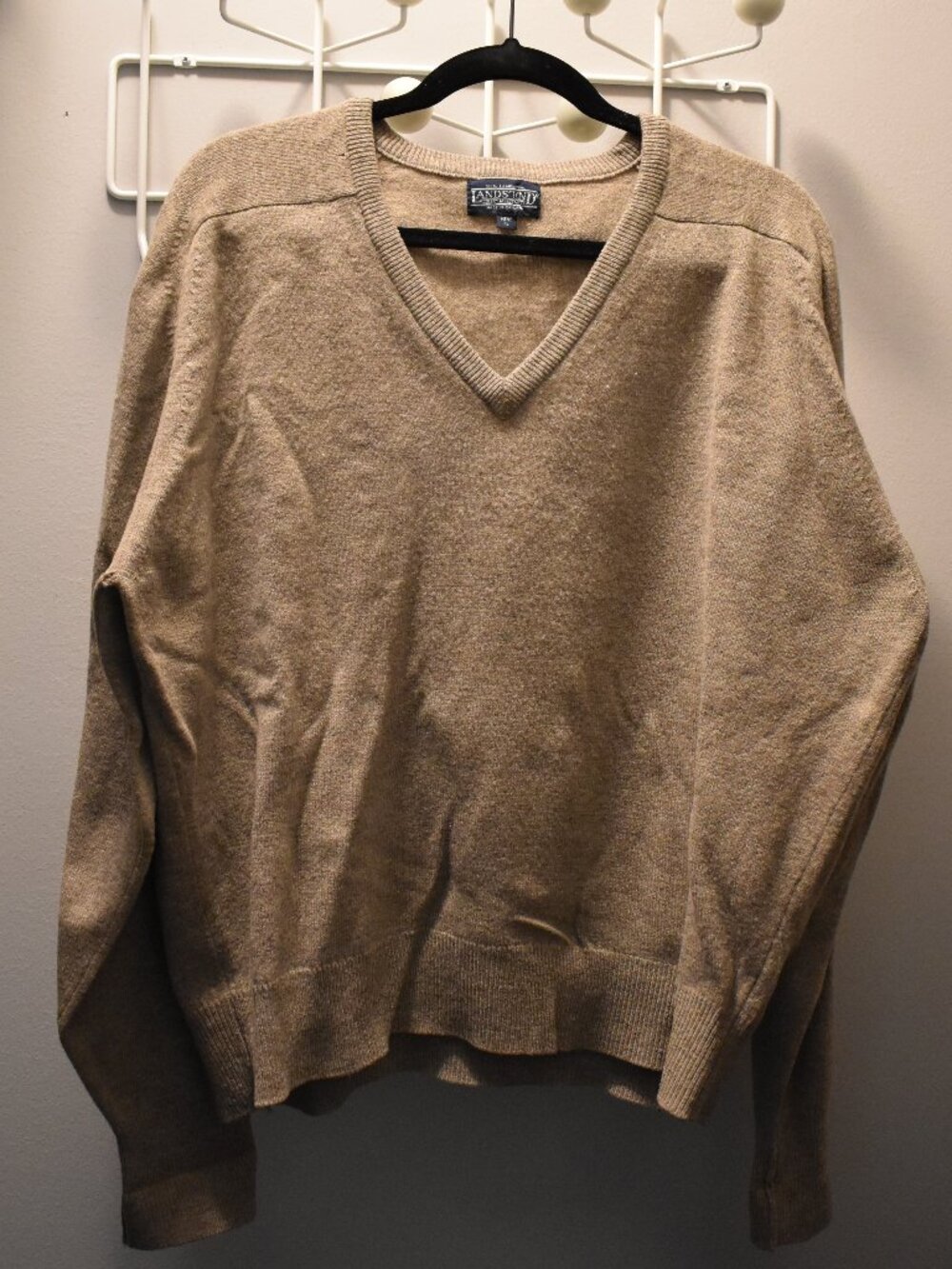Lands End Lambswool V-Neck Sweater (Flawed)